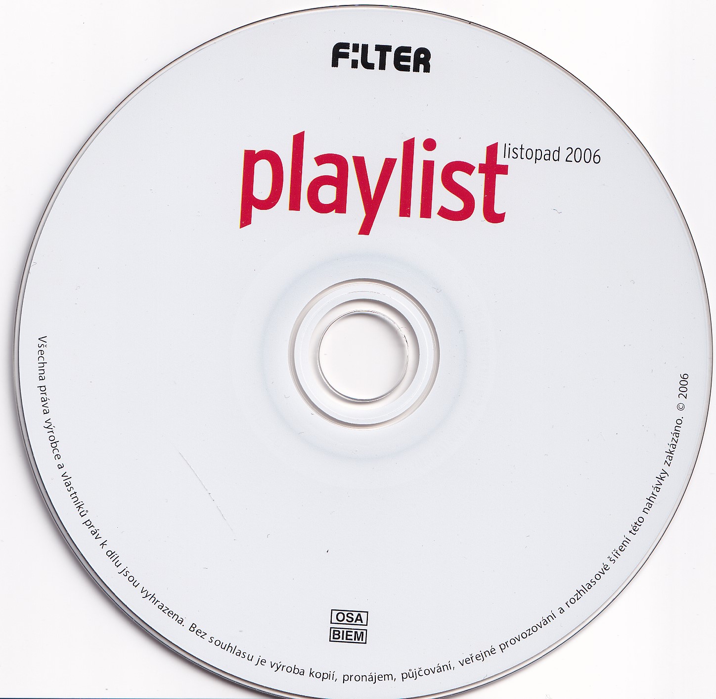 FILTER PLAYLIST - ZÁŘÍ 2006